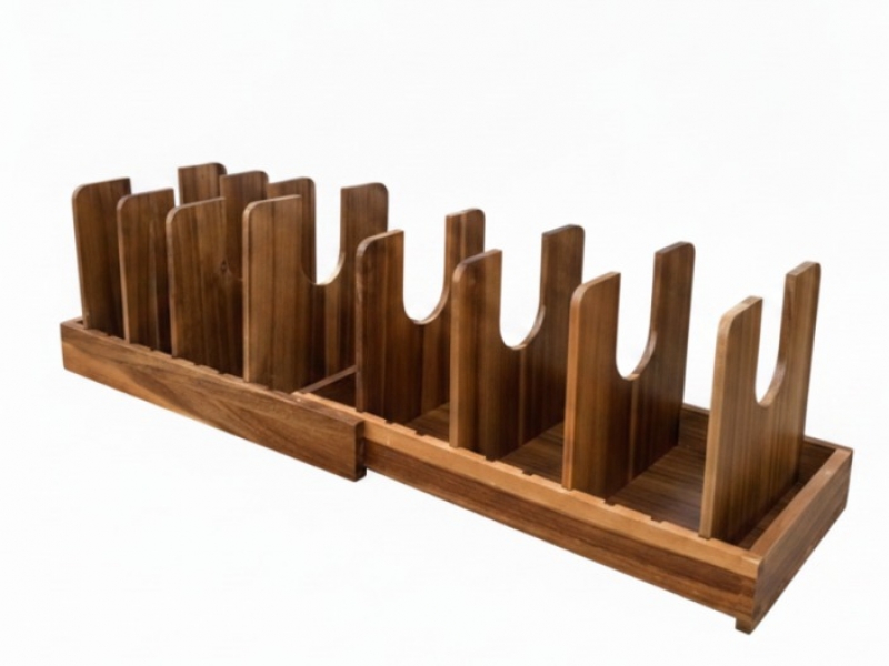 The Ultimate Expandable Acacia Wood Lid Organizer